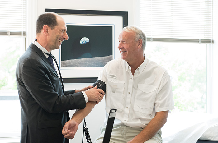 Dr. Gary Schaffel M.D. with Patient