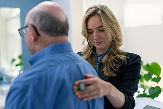 Dr. Lane Phillips, M.D. with Patient